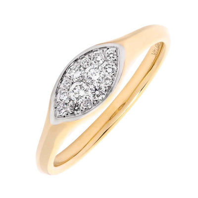 14K Two-Tone Diamond Ring - Tapper's Jewelry 