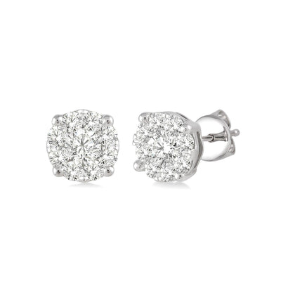 14K WHITE GOLD 0.25CTTW DIAMOND EARRINGS - Tapper's Jewelry 