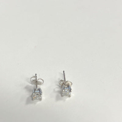 14K WHITE GOLD 0.40CTW LAB GROWN DIAMOND STUD EARRINGS - Tapper's Jewelry 