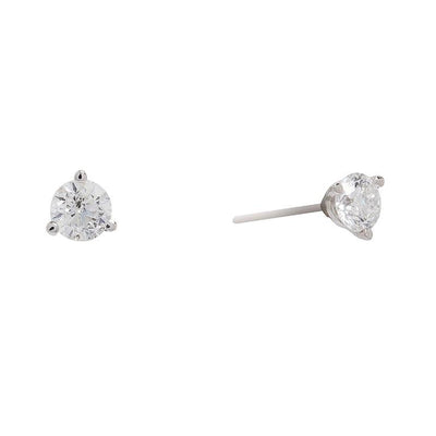 14K WHITE GOLD 0.50CTTW DIAMOND STUD EARRINGS - Tapper's Jewelry 