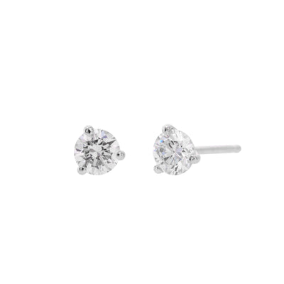 14K WHITE GOLD 0.50CTTW LAB GROWN DIAMOND STUD EARRINGS - Tapper's Jewelry 