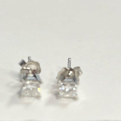 14K WHITE GOLD 0.75CTW LAB GROWN DIAMOND STUD EARRINGS - Tapper's Jewelry 