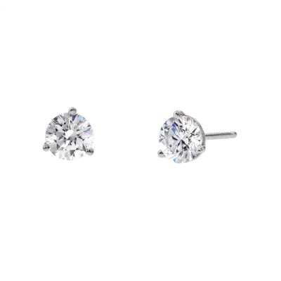 14K WHITE GOLD 1.00CTTW DIAMOND STUD EARRINGS
