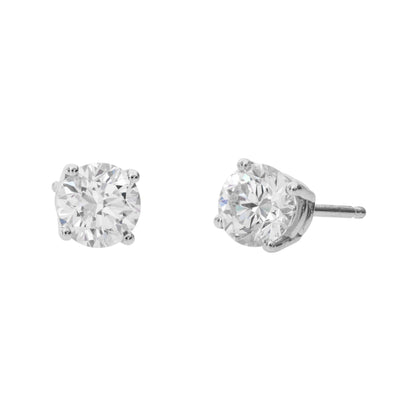 14K WHITE GOLD 1.00CTTW LAB GROWN DIAMOND STUD EARRINGS - Tapper's Jewelry 