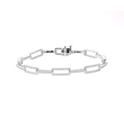 14K WHITE GOLD 2.07CTTW DIAMOND BRACELET - Tapper's Jewelry 