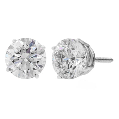 14K WHITE GOLD 4.00CTTW LAB GROWN DIAMOND EARRINGS - Tapper's Jewelry 