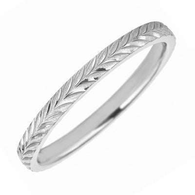 14K White Gold Band - Tapper's Jewelry 