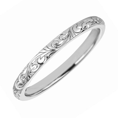 14K White Gold Band - Tapper's Jewelry 