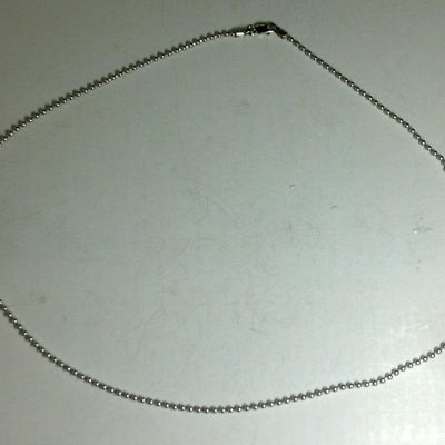 14K WHITE GOLD BEAD CHAIN NECKLACE - Tapper's Jewelry 