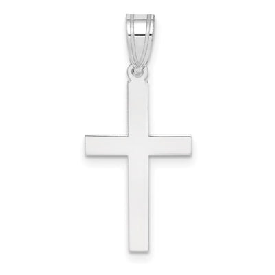 14K White Gold Cross Pendant