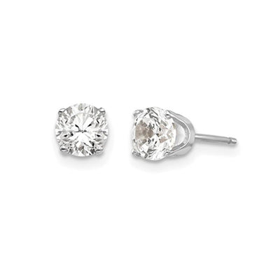 14K White Gold Cubic Zirconia Earrings - Tapper's Jewelry 