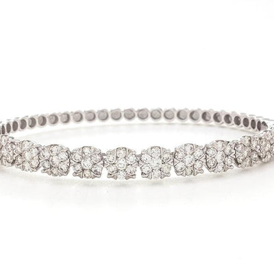 14K WHITE GOLD DAIMOND BRACELET - Tapper's Jewelry 