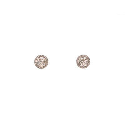 14K White Gold Diamond and Diamond  and Diamond Earrings - Tapper's Jewelry 