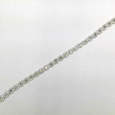 14K White Gold Diamond and Diamond  Bracelet - Tapper's Jewelry 