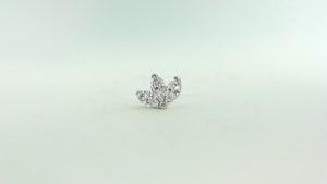 14K White Gold Diamond and Diamond  Earrings - Tapper's Jewelry 