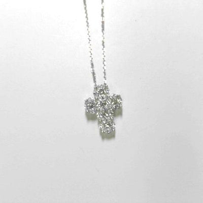 14K White Gold Diamond and Diamond  Necklace