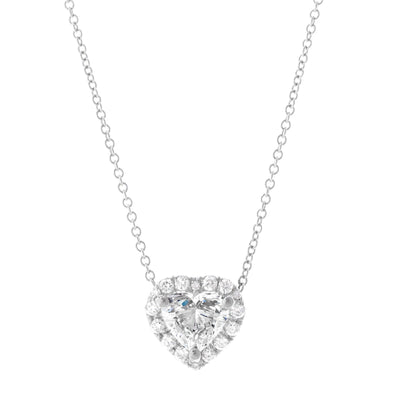 14K White Gold Diamond and Diamond  Necklace - Tapper's Jewelry 