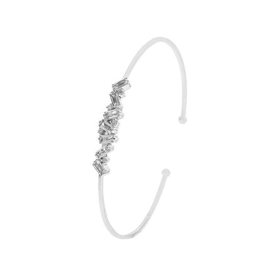 14K White Gold Diamond and Topaz  Bracelet - Tapper's Jewelry 