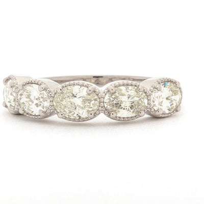 14K White Gold Diamond Band - Tapper's Jewelry 