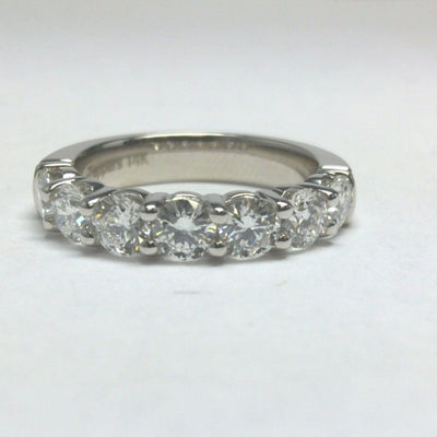 14K White Gold Diamond Band - Tapper's Jewelry 