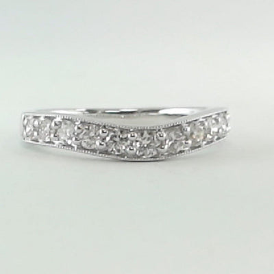 14K White Gold Diamond Band