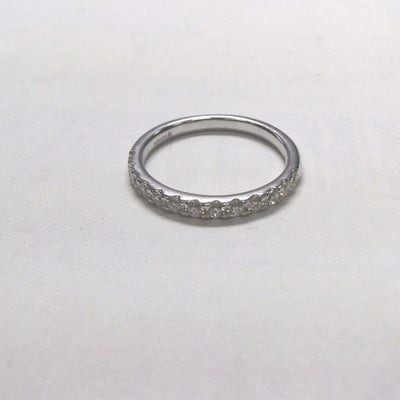 14K White Gold Diamond Band