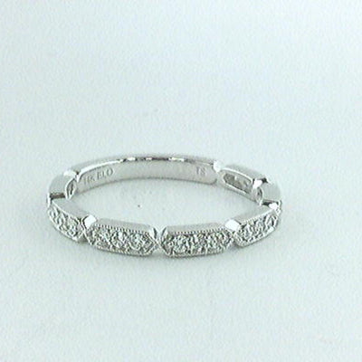 14K White Gold Diamond Band - Tapper's Jewelry 