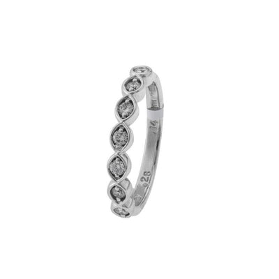 14K White Gold Diamond Band - Tapper's Jewelry 