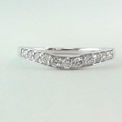 14K White Gold Diamond Band