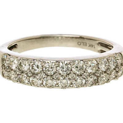 14K White Gold Diamond Band - Tapper's Jewelry 