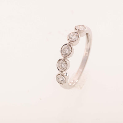 14K White Gold Diamond Band - Tapper's Jewelry 