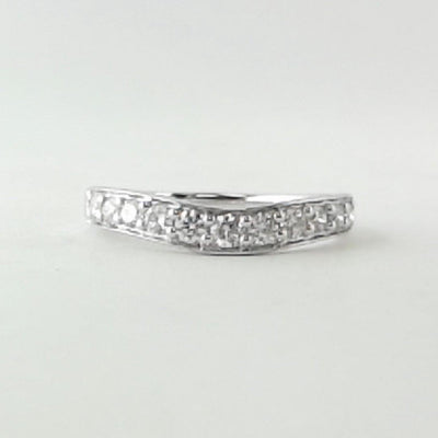 14K White Gold Diamond Band - Tapper's Jewelry 