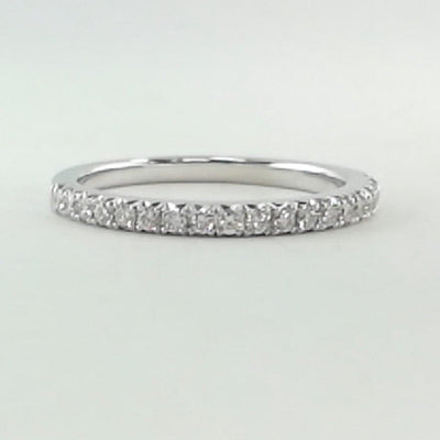 14K White Gold Diamond Band