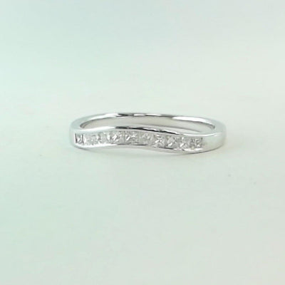 14K White Gold Diamond Band - Tapper's Jewelry 