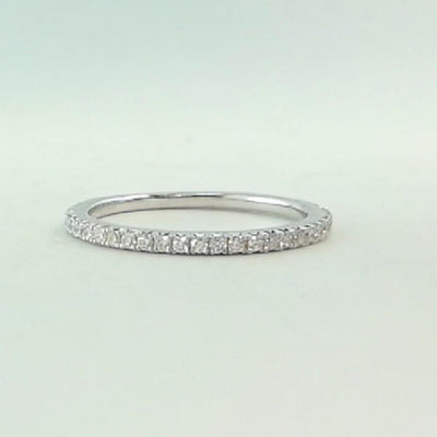 14K White Gold Diamond Band