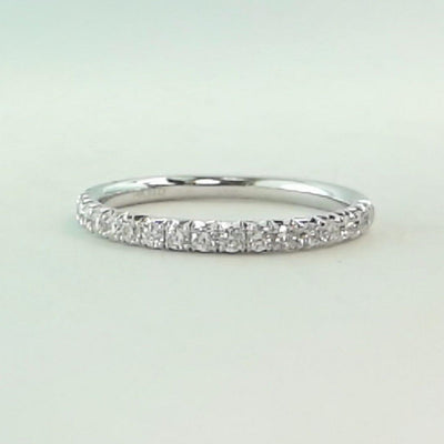14K White Gold Diamond Band