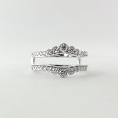 14K White Gold Diamond Band