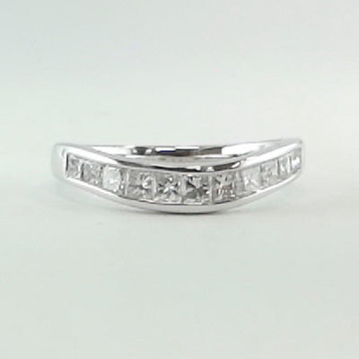 14K White Gold Diamond Band - Tapper's Jewelry 