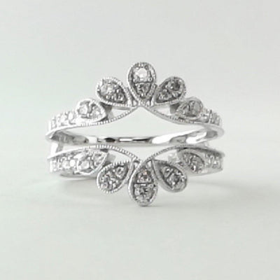 14K White Gold Diamond Band - Tapper's Jewelry 