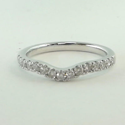14K White Gold Diamond Band