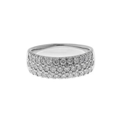 14K White Gold Diamond Band