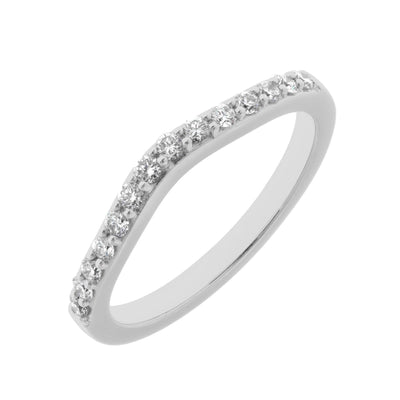 14K White Gold Diamond Band - Tapper's Jewelry 