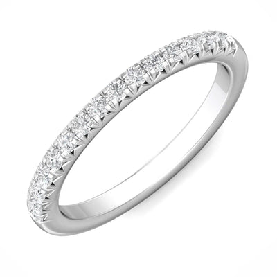 14K White Gold Diamond Band - Tapper's Jewelry 