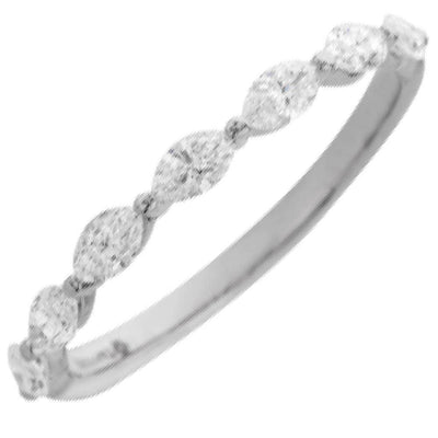 14K White Gold Diamond Band - Tapper's Jewelry 