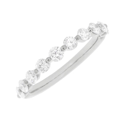 14K White Gold Diamond Band - Tapper's Jewelry 