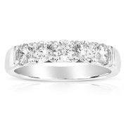 14K White Gold Diamond Band - Tapper's Jewelry 