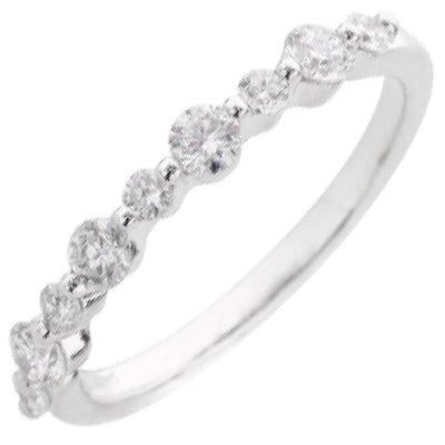 14K White Gold Diamond Band - Tapper's Jewelry 