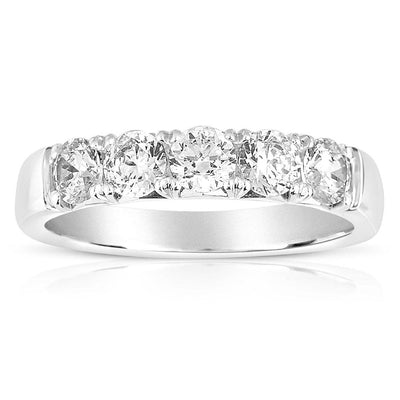 14K White Gold Diamond Band - Tapper's Jewelry 