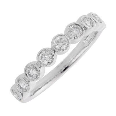 14K White Gold Diamond Band - Tapper's Jewelry 