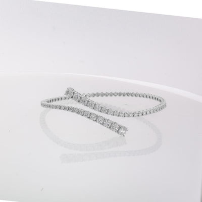 14K White Gold Diamond Bracelet - Tapper's Jewelry 